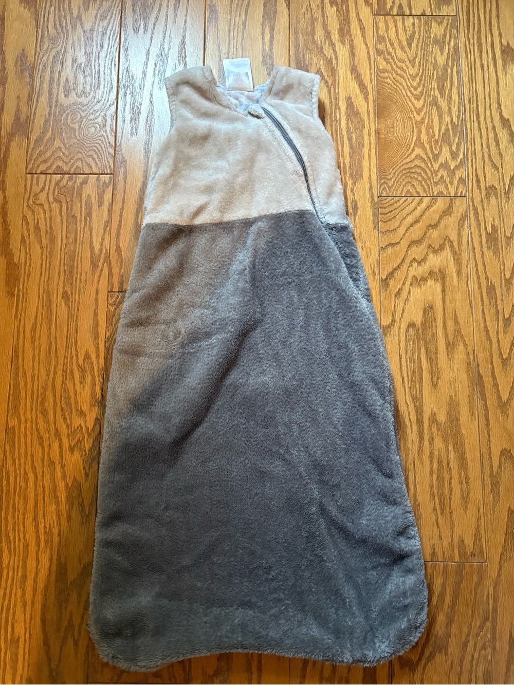 Kids Two-Tone Gray Fleece Sleep Sack - Cozy Nightwear 1.5 tog